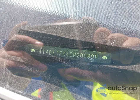 2012 Toyota Camry Le из США, поврежденный, VIN 4T4BF1FK4CR200898